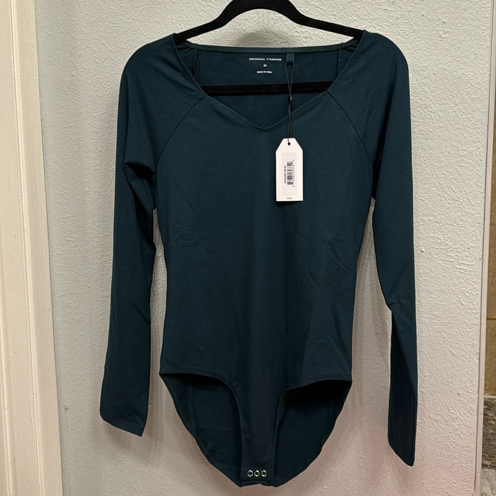 Roya Long Sleeve Bodysuit Deep Sea XS Universal Standard